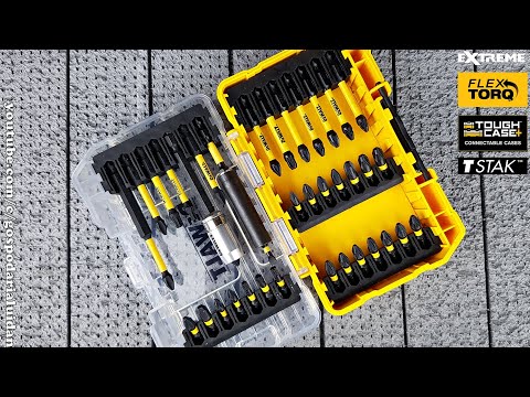 DeWALT FLEXTORQ 37 vnt. sukimo antgalių rinkinys DT70731T video