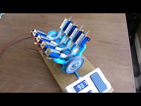 3D printed V8 Solenoid engine, first run