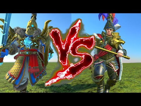 The Golden Knight  Naryska Leysa VS Karl Franz. Total War Warhammer 3