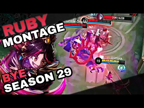 Ruby Best Build & Emblem 2023 | MY LAST PLAY AT SEASON 29 | RUBY MONTAGE | ikanji | MOBILE LEGENDS