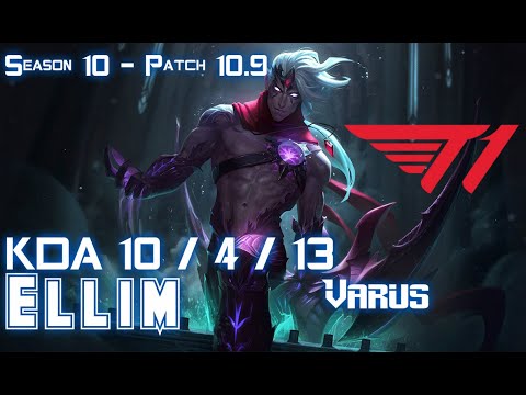T1 Ellim VARUS vs KAI'SA ADC - Patch 10.9 KR Ranked