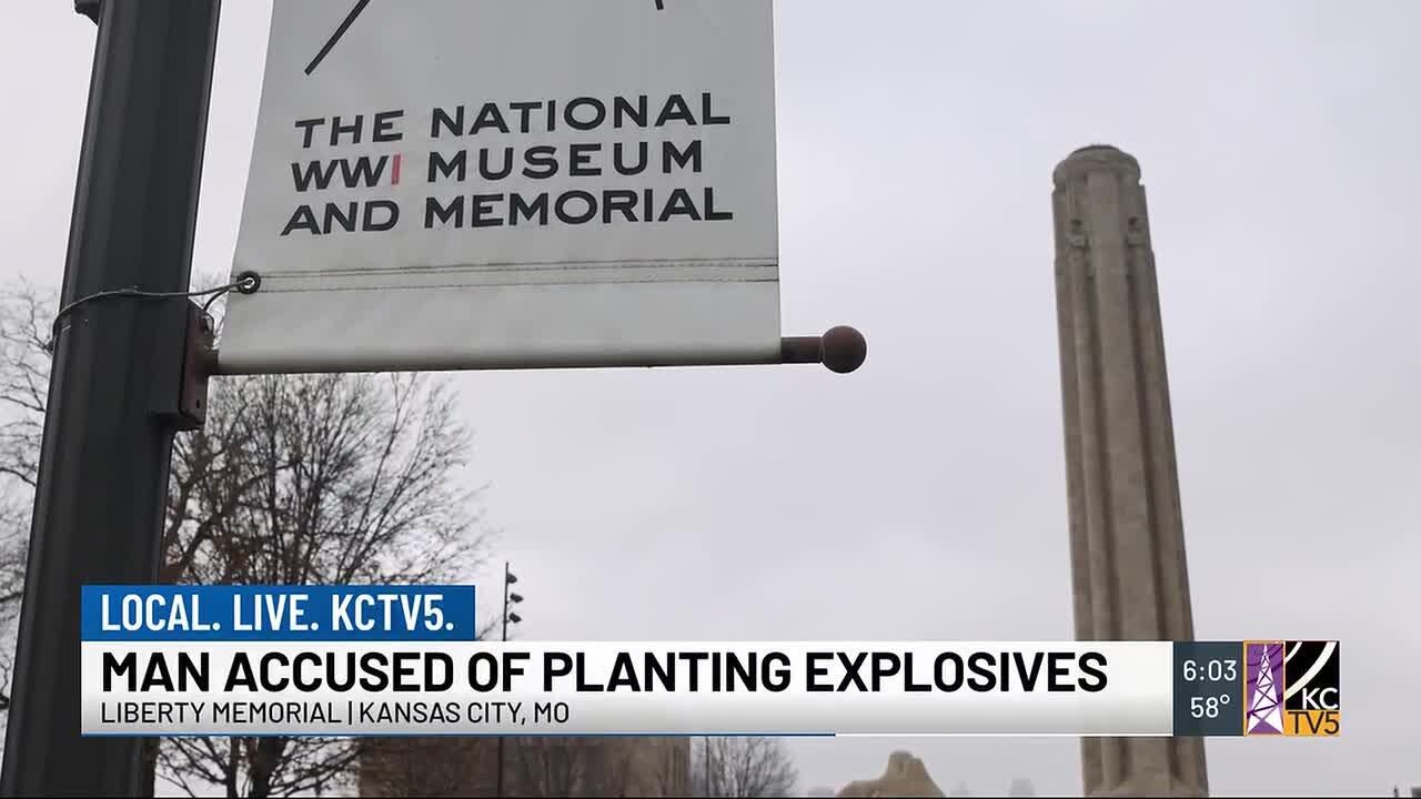 Man charged after 20 explosives found near Liberty Memorial