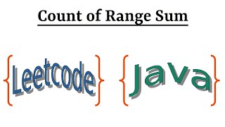 YouTube video 'Leetcode Question 327 "Count of Range Sum" in Java'
