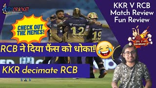 KKR V RCB Match 31 Review | IPL 2021 | KKR V RCB HIGHLIGHTS | KKR V RCB MEMES | RCB 92 ALL OUT