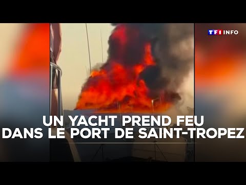 Les images impressionnantes d’un yacht en feu à Saint-Tropez