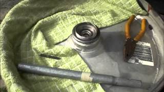 Removing aluminium beer keg valve.