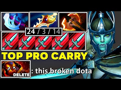TOP PRO CARRY [ Phantom Assassin ] CRAZY HERO BIG BOSS INTENSE - HIGHLIGHTS