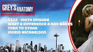 Grey&#39;s Anatomy Soundtrack - &quot;Turn To Stone&quot; by Ingrid Michaelson (5x22) 100TH EPISODE