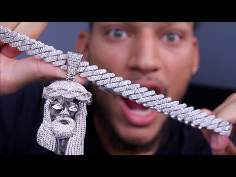 Unboxing NEW Iced Out Cuban Link W/ Jesus Pendant And Review | Astroice_Jewelry