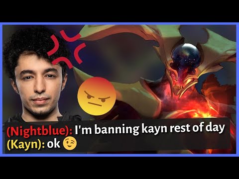 RANK 1 KAYN VS NIGHTBLUE3 (HE PERMABANS KAYN AFTER THIS)
