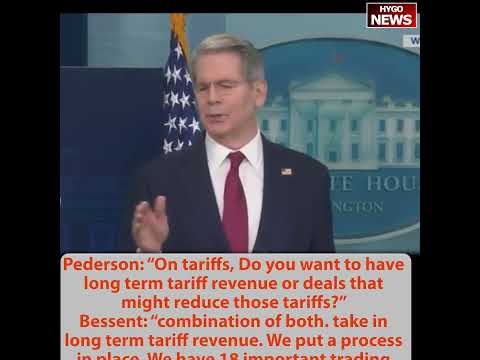 Bessent: Tariff Revenue Will Fund 'No Tax on Tips, Social Security, and Overtime' -- 'A Combination of Both' Revenue and Deals