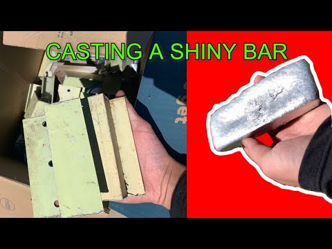 Casting A SHINY Aluminum Bar From Scrap! (IT’S HUGE) |ASMR|