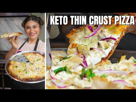 Keto Thin Crust BBQ Chicken Pizza That's Only 1 Net Carb!