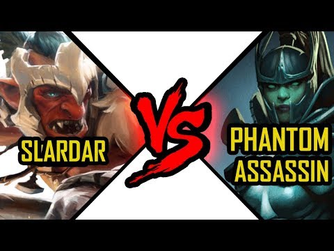 Dota 2 Troll Warlord vs Phantom Assassin battle of characters Jah'rakal vs Mortred #15