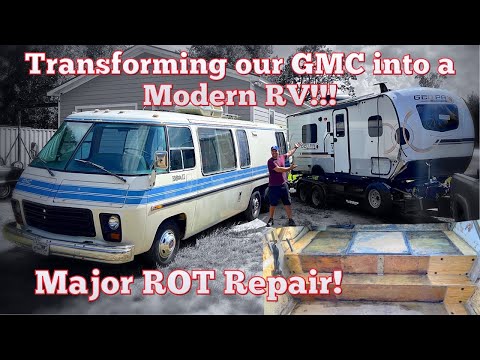 Turning our ABANDONED GMC Motorhome into a MODERN RV! Rescue Part 4