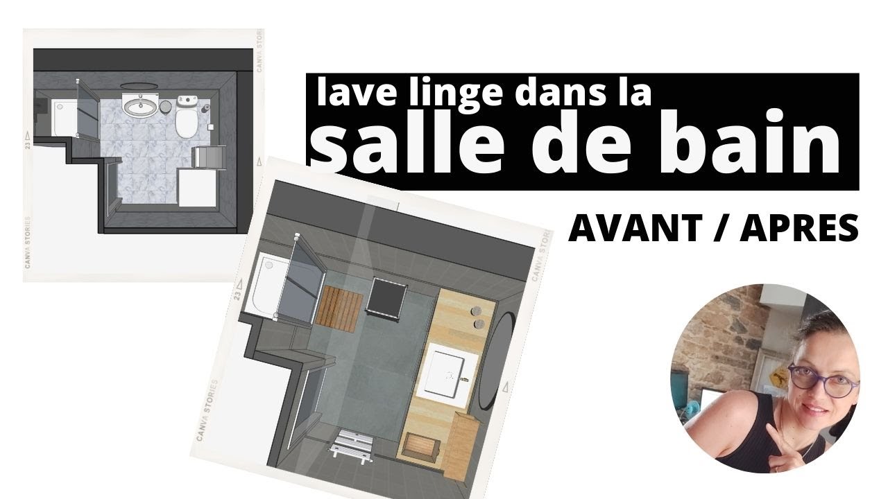 Un lave linge dans la salle de bain avant apres  #shorts