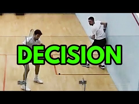 SQUASH. When you hit someone with the ball: STROKE / YES LET