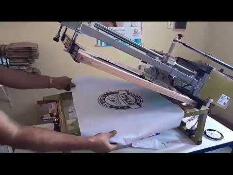 Impressora Serigráfica semi automatica Silk-SJK-03  estampa Art 30X30 E 45X45