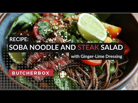 Chef Angus' Soba Noodle and Steak Salad With Ginger-Lime Dressing