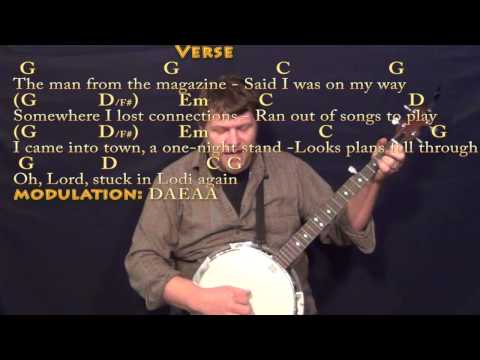 Lodi (CCR) Banjo Cover Lesson in G with Chords/Lyrics