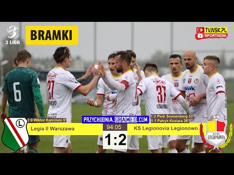 tv.nsk.pl [bramki Legionovii] Legia II Warszawa - KS Legionovia Legionowo 1:2 (1:2) 2022-11-10 g. 12