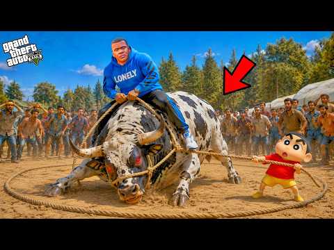 Franklin & Shinchan Bought a CURSED MONSTER COW in GTA 5!
