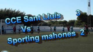 preview picture of video 'CCE Sant Lluís 3  Vs Sporting Mahonés 2 - 03-10-2010 -'