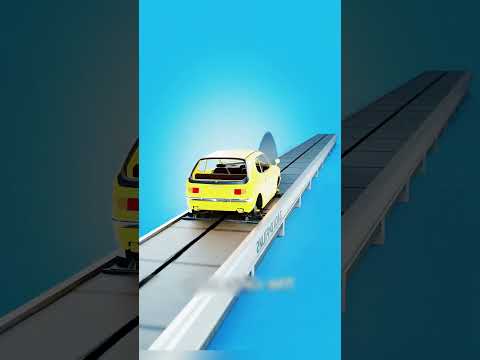 El coche que se divide a la mitad 🚗