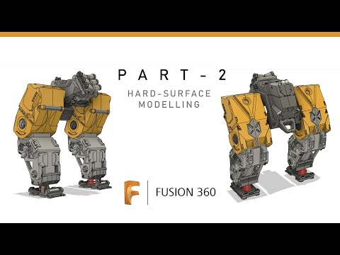 fusion 360 sci fi leg - Time lapse_ part 2
