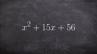 Quickly factoring a trinomial using the x method