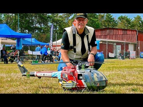 AMAZING RC BO-105 ELECTRIC SCALE MODEL HELICOPTER FLIGHT DEMONSTRATION