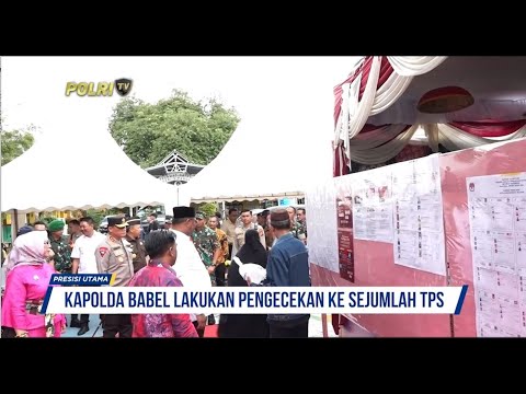 KAPOLDA BANGKA BELITUNG LAKUKAN PENGECEKAN KE SEJUMLAH TPS
