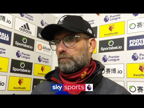"克洛普迴應沃特福德終結利物浦不敗紀錄 ("We were not good enough" | Jurgen Klopp reacts to Watford ending Liverpool's unbeaten run)