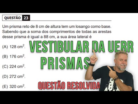 Questão 23- Prismas- Vestibular UERR - Universidade Estadual de Roraima   Prof.Heraldo - Matemática