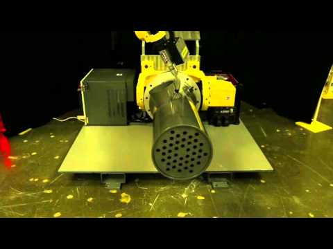 New FANUC Arc Welding Robot with Extra Long Arm Welds A Boiler Tube