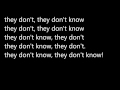 Rico Love- They don't know lyrics 