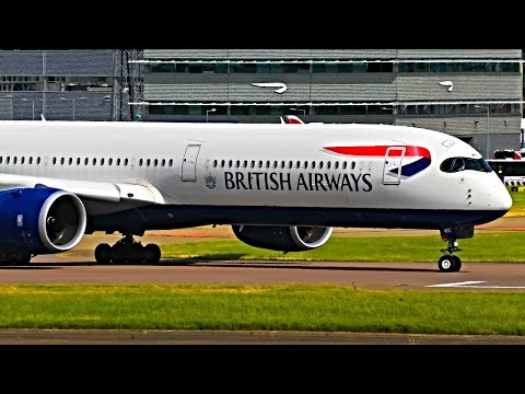 Close Up Take Offs at London Heathrow Airport - 29 Departures in 30 Minutes! | 04/08/21