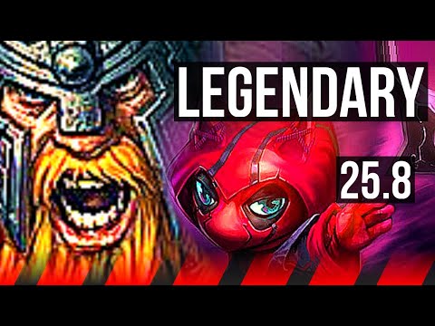 OLAF vs KENNEN (TOP) | 6 solo kills, Legendary | KR Diamond | 25.8