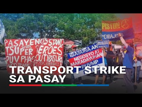 Transport strike sa Pasay ABS-CBN News