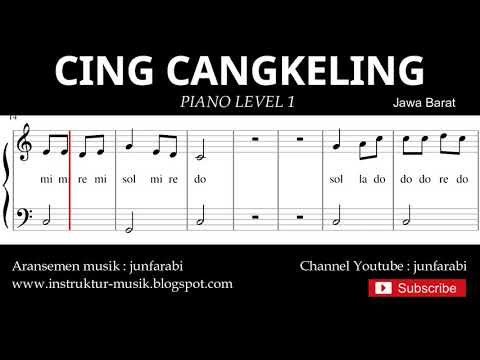 not balok cing cangkeling - piano level 1 - lagu daerah jawa barat - do re mi / sol mi sa si