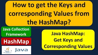 How to get the Keys and corresponding Values from the HashMap? | Java Collection Framework
