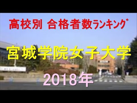 栄養学科 宮城学院女子大学 高校別合格者数ランキング 2018年【グラフでわかる】