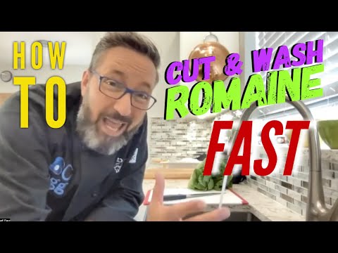 How to Cut & Wash Romaine Lettuce FAST!