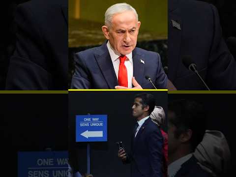 Abucheos y desplante: Varios países se van del discurso Netanyahu en la ONU #shorts