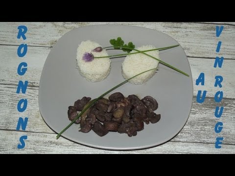 Rognons de boeuf au vin rouge