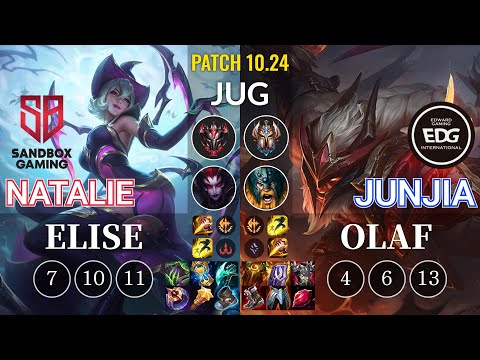 SB Natalie Elise vs EDG JunJia Olaf Jungle - KR Patch 10.24