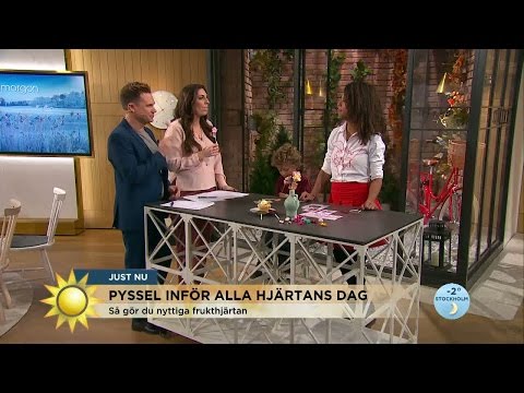 Enkelt och barnvänligt pyssel inför alla hjärtans dag - Nyhetsmorgon (TV4)