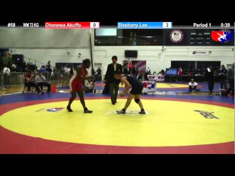 2012 DSMI WM 72 KG Semifinal: Ohenewa Akuffo (Canada) vs. Stephany Lee (Sunkist Kids)