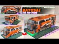 MEMBUAT MINIATUR BUS BATOSAI SR2 XHD PRIME DARI KARDUS PAKAI LAMPU FULL DETAIL