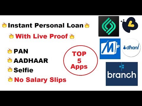Instant Personal Loan with Live Proof | Top 5 Loan Apps in India | With Pan and Aadhaar Card only